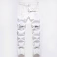 thumbnail image 1 of FAOWME Big Kids Denim Pants With Pocket High Waist Straight Fit Distressed Ripped Stylish Stretch Jeans Trousers For Daily Wear White 2-3 Years, 1 of 7