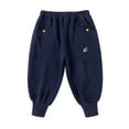 thumbnail image 1 of FAOWME Big Kids Girls Boys Pants With Pocket Elastic Waist Cartoon Print Ankle Tied Comfortable Warm Sweatpants Trousers For Daily Wear Navy 18-24 Months, 1 of 3