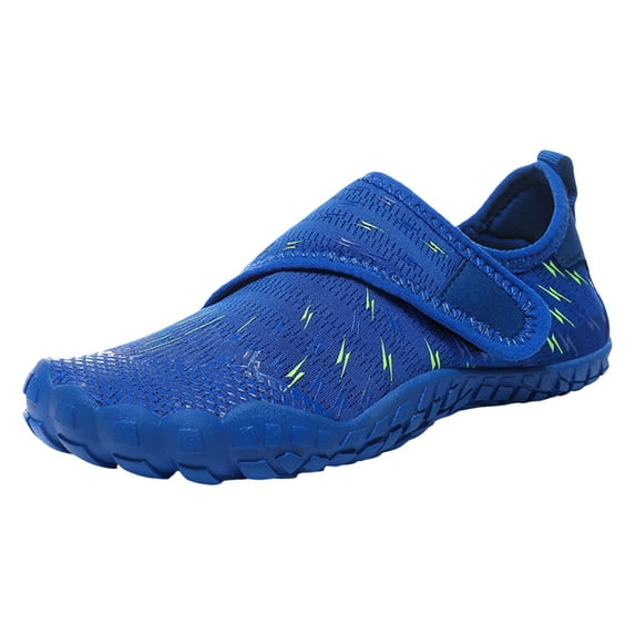 FAOWME Boys Girls Shoes Casual Wading Shoes Fashionable Outdoor Beach Swimming Running Sneakers Blue 9.5-10 Years