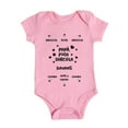 thumbnail image 1 of FAOWME Boys Girls Short Sleeve Letter Prints Bodysuit Onesie One-Piece Pink 6-9 Months, 1 of 6