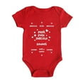 thumbnail image 1 of FAOWME Boys Girls Short Sleeve Letter Prints Bodysuit Onesie One-Piece Red 9-12 Months, 1 of 6