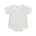 thumbnail image 1 of FAOWME Boys Girls Short Sleeve Plaid Bodysuit Onesie One-Piece Grey 12-18 Months, 1 of 6