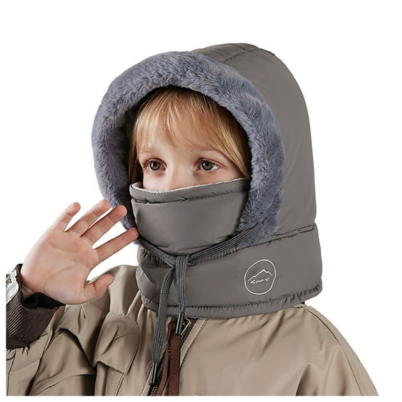 FAOWME Boys Girls Toddler Kids Winter Soft Warm Cap Knitted Hats Dark Gray One Size