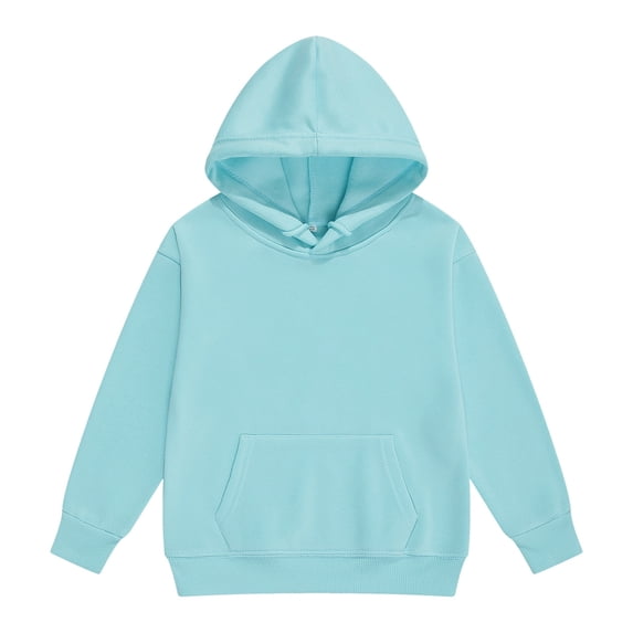 FAOWME Boys Girls Toddler Sweatshirt Hoodie Pullover Tops Blue 7-8 Years