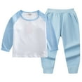 thumbnail image 1 of FAOWME Child Baby Boy Fall Outfits Long Sleeve Sweatshirt Tops Elastic Pants Sets Cute 2pcs Clothes Sets Boho O-Neck Sweatsuit, 1 of 2