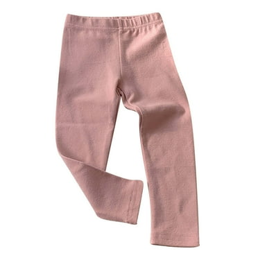 FAOWME Child Baby Girls Cute Leisure Pants And Soft Leggings Toddler Wear Trousers Pink 12-24 Months