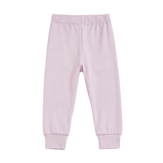 FAOWME Child Baby Girls Leisure Soft Leggings Toddler Wear Trousers Light Purple 3-4 Years