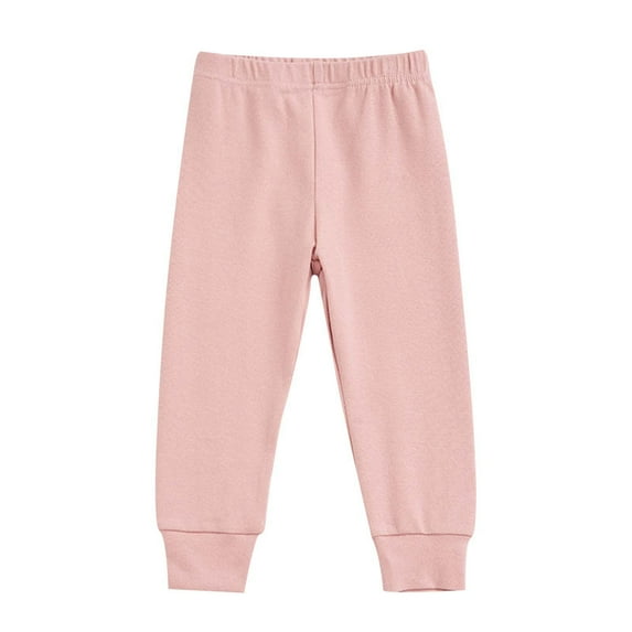 FAOWME Child Baby Girls Leisure Soft Leggings Toddler Wear Trousers Pink 8-9 Years
