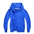 thumbnail image 1 of FAOWME Child Boys Fall Long Sleeved Color Block Hooded Zipper Coats Tops Blue 9-10 Years, 1 of 3