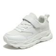 thumbnail image 1 of FAOWME Child Fashion Mesh Lace Up Sneakers Color Matching Casual Comfortable Running Shoes White 5.5-6 Years, 1 of 8