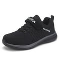 thumbnail image 1 of FAOWME Child Fashion Solid Color Mesh Flying Woven Sneakers For Boys Girls Comfortable Breathable Running Shoes Black 10-10.5 Years, 1 of 8