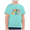 thumbnail image 1 of FAOWME Child Fashion T-Shirt Back To School Season Printed Round Neck Short Sleeve Casual Tops Tee Mint Green 6-7 Years, 1 of 4