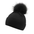 thumbnail image 1 of FAOWME Child For Knitted Knitted Hat Boys Warm Winter For Girls Hat Autumn Woolen Hat Black 1-2 Years, 1 of 3