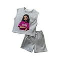 thumbnail image 1 of FAOWME Child Girls Summer Outfits 2 Piece Sets Cute Toddler Tank Tops And Shorts Casual Playwear Soft Breathable Comfortable Outfits For Baby Girl Clothes Sets Comfort O-Neck Dailywear, 1 of 3