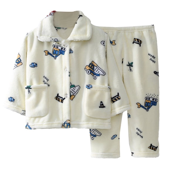 FAOWME Child Kids Boys 2PCS Soft Long Sleeve Coats Tops Pants Outfit Sets Clothes Sets Classic O-Neck Dailywear