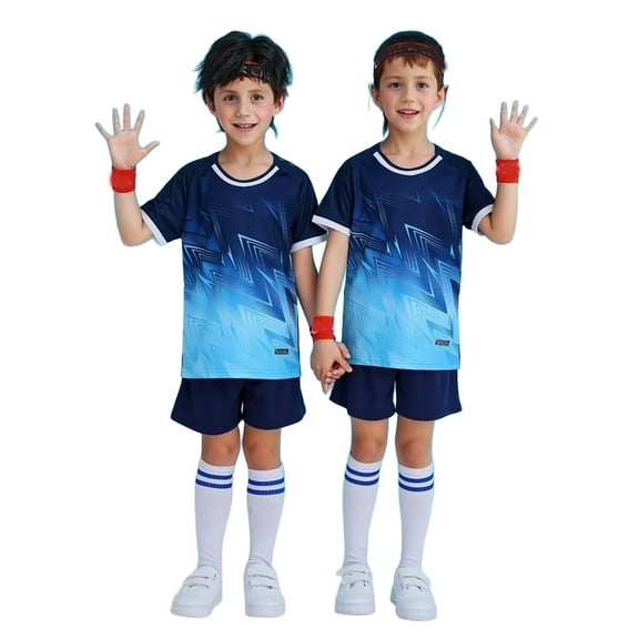 FAOWME Child Outfit Sets Boys Girls O-Neck Short Sleeve T Shirt And Mesh Shorts Sportswear Sets Clothes Sets Comfort Dailywear
