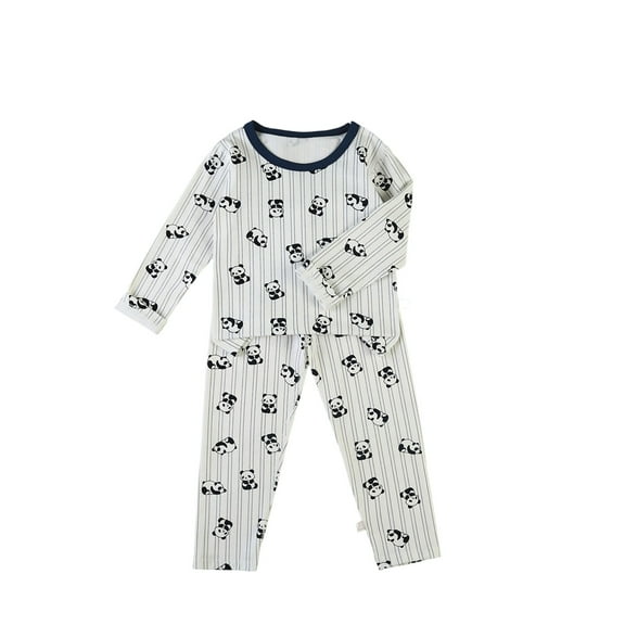 FAOWME Child Outfit Sets Soft Cozy Girls O-Neck Thermal Clothes Long Sleeve Tops And Pants Home Toddler Kids Leisure Dailywear