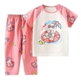 thumbnail image 1 of FAOWME Child Outfit Sets Toddler Boys Girls Summer Cartoon Printed Short Sleeved Tops And Shorts 2PC Children Suit Clothes Sets Stylish O-Neck Dailywear, 1 of 3