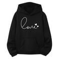 thumbnail image 1 of FAOWME Child Toddler Boys Girls Long Sleeve Letter Prints Warm Sweatshirt Hoodie Pullover Kids Tops Black 10-11 Years, 1 of 3
