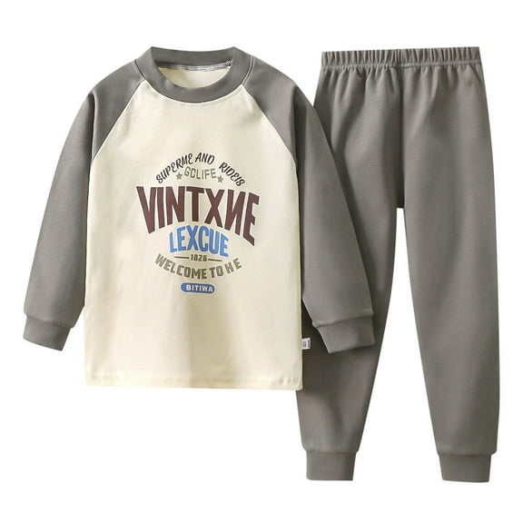 FAOWME Child Toddler Girls Boys Long Sleeve Tops And Pants Outfits Clothes Cotton Outfit Sets Holiday O-Neck Dailywear