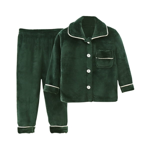 FAOWME Child Toddler Kids Baby Boys Girls Solid Color Outfits Winter Warm Coats Pants Outfit Sets Clothes Sets Birthday O-Neck Dailywear