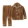 thumbnail image 1 of FAOWME Child Toddler Kids Baby Boys Girls Solid Color Outfits Winter Warm Coats Pants Outfit Sets Clothes Sets Cozy O-Neck Dailywear, 1 of 2