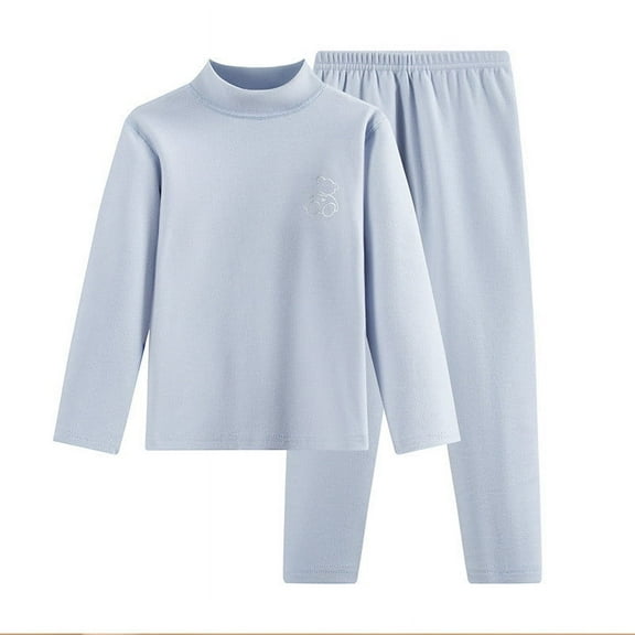 FAOWME Child Toddler Kids Girls Boys Soft Comfy Solid Color Long Sleeve Outfits 2pcs Sets Clothes Sets Birthday O-Neck Dailywear