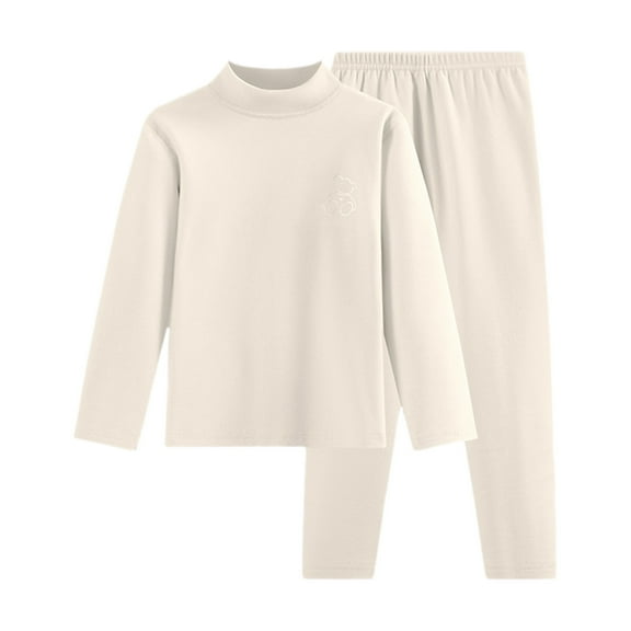 FAOWME Child Toddler Kids Girls Boys Soft Comfy Solid Color Long Sleeve Outfits 2pcs Sets Clothes Sets Birthday O-Neck Dailywear