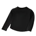 thumbnail image 1 of FAOWME Child Undershirt Boys Handsome Crew Neck Shirt Long Sleeve T Shirt Black 5-6 Years, 1 of 4
