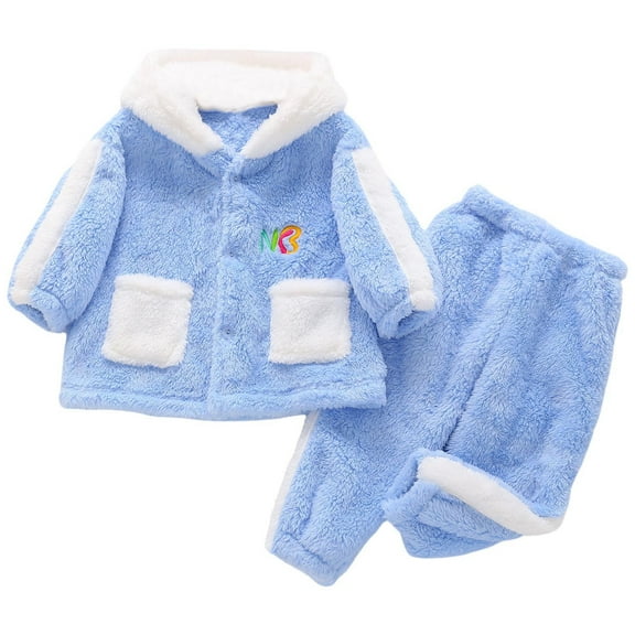 FAOWME Children Outfits Baby Soft Long Sleeve Tops With Pants Home Boys Girls Clothes Sets Lovely O-Neck Dailywear