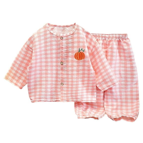 FAOWME Children Outfits Tops Pants Autumn Two Piece Sets Boys Girls Cloud Summer Cardigan Cartoon Home Suit Sets Clothes Sets Fashionable O-Neck Dailywear