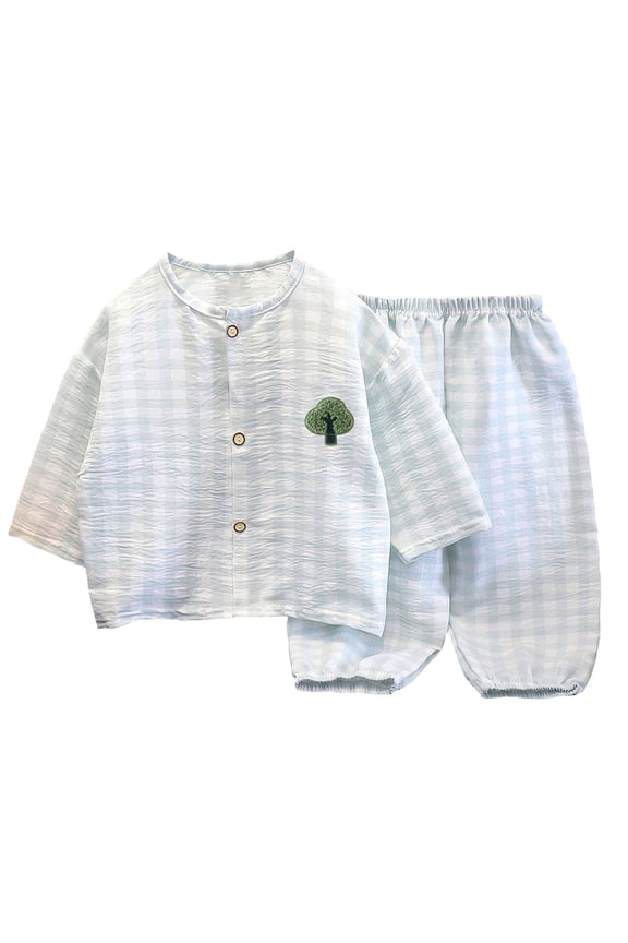 Children Outfits Tops Pants Autumn Two Piece Sets Boys Girls Cloud Summer Cardigan Cartoon Home Suit Sets Clothes Sets Soft O-Neck Dailywear