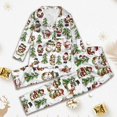 thumbnail image 1 of FAOWME Christmas Family Matching Pajamas Sets Long Sleeve Turndown Collar Button Top And Pant Sleepwear Loungewear For Child Kids-Beige 7-8 Years, 1 of 6