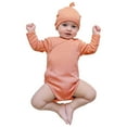 thumbnail image 1 of FAOWME Cotton Baby Booty Bodysuit For Baby Boys Girls Toddler Side Buckle Strap Jumpsuit Onesie Watermelon Red 3-6 Months, 1 of 8
