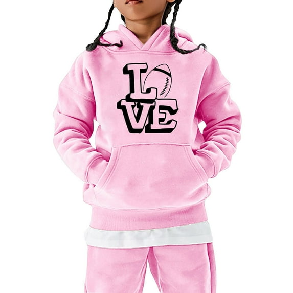 FAOWME Fashion Vintage 2025 Retro Kids Boy Girl Rugby Sweatshirt Hoodie Pullover Tops Pink 5-6 Years