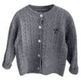 thumbnail image 1 of FAOWME Girls Autumn Clothes Mori Knit Cardigan Summer Children Girl Baby Sweater Coat Grey 8-9 Years, 1 of 3