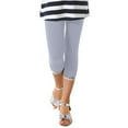 thumbnail image 1 of FAOWME Girls Autumn/Spring Fashion Lace Trimmed Stretchy Color Leggings Grey 5-6 Years, 1 of 4