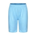 thumbnail image 1 of FAOWME Girls Autumn Summer Style Short Pants Sports Elastic Children Boys Shorts Light Blue 4-5 Years, 1 of 4