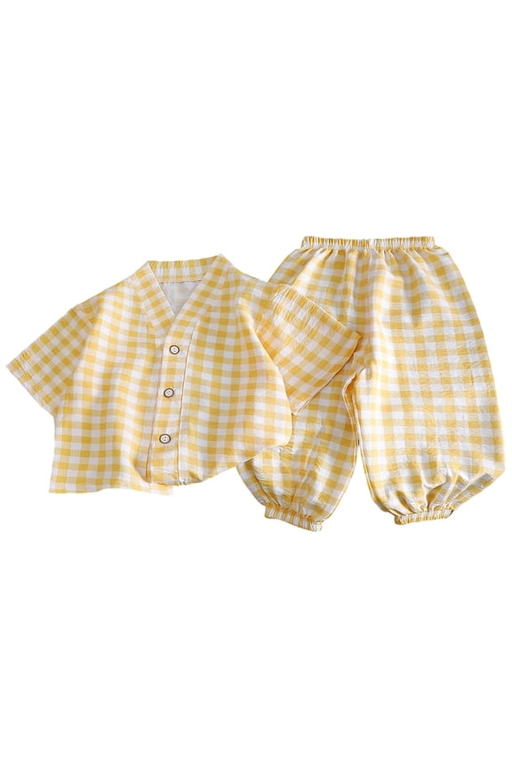 Girls Boys Summer Outfit Sets 3/4 Sleeve Cloud Outfits Kids Toddler Long Sleeve Tops With Pants Home Outfits Soft Comfortable Casual For Baby Children Clothes Sets Relaxed Fit O-Neck Dailywear