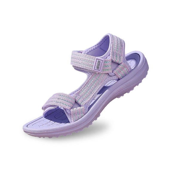 FAOWME Girls Fashion Solid Color Open Toe Breathable Comfortable Sandals 10.5-11 Years
