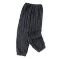 thumbnail image 1 of FAOWME Girls Fuzzy Sleep Pants Elastic Waist Trousers Loungewear Pjs Pants Black 5-6 Years, 1 of 4