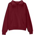 thumbnail image 1 of FAOWME Girls Half Zip Sweatshirt Quarter Zip Pullover With Pocket Hoodie Fall Tops Girls Red 7-8 Years, 1 of 4