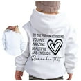 thumbnail image 1 of FAOWME Girls Hoodie Long Sleeve Soft Sweatshirt Graphic Hoody Kids Cute Pullovers Tops White 3-4 Years, 1 of 5