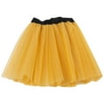 thumbnail image 1 of FAOWME Girls Pommel Skirt Three Lined With Skirt Ballet Dance Skirt Tutu Skirt Gold One Size, 1 of 4