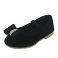 thumbnail image 1 of FAOWME Girls Princess Shoes Toddler Kids Baby Bowknot Single Sandals Shoes Black 3.5-4 Years, 1 of 6