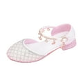thumbnail image 1 of FAOWME Girls Shoes Children High Heels Dance Shoes Little Girls Shoes White 4-4.5 Years, 1 of 6