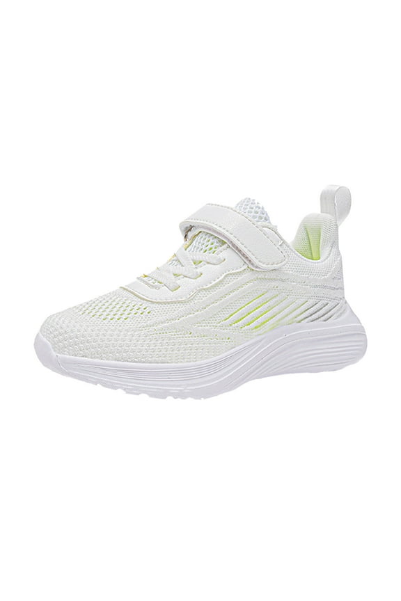 Girls Shoes Lightweight Breathable Sneakers Casual Walking Shoes Running Tennis Shoes White 11-11.5 Years