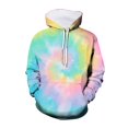 thumbnail image 1 of FAOWME Gradient Colorful Children Sweatshirt Hoodie Pullover Tie Dye Printed Tops Mint Green 7-8 Years, 1 of 3