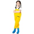 thumbnail image 1 of FAOWME Kids Boys Girls Chest Waders Youth Fishing Waders With Pocket For Toddler Children Waterproof & Fishing Waders With Boots Yellow 10-11 Years, 1 of 2