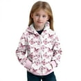 thumbnail image 1 of FAOWME Kids Boys Girls Hooded Zipper Jacket Prints Sweatshirt Hoodie Tops Toddler Child Pullover Coat Pink 13-14 Years, 1 of 5